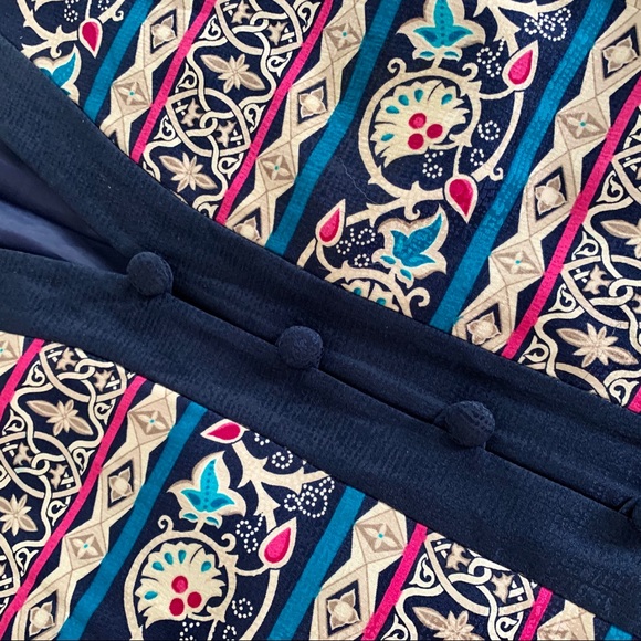 Vintage ADRIANNA PAPÉLL silk boho patterned blazer - Picture 5 of 12